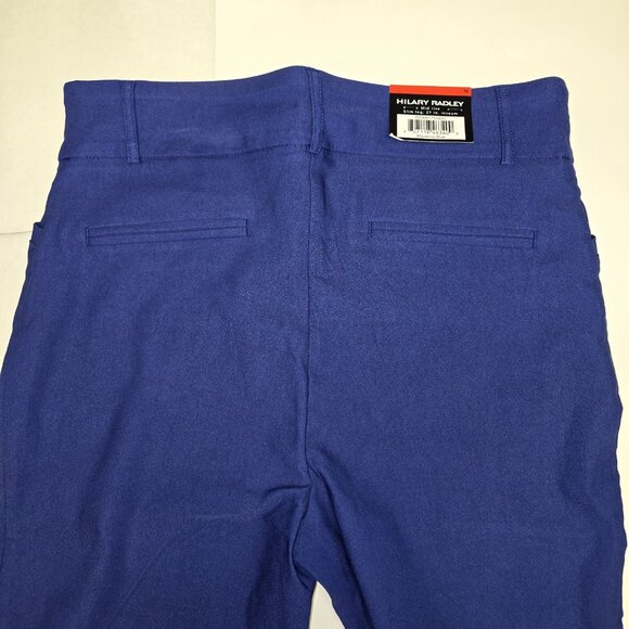 Hilary Radley Blue Pull-On Pants M Stretch Comfort Work Wear Straight Leg - Picture 5 of 7